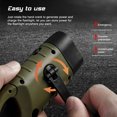thumbnail image 1 of thinsony Portable Solar Powered Flashlight Hiking Mountaineering Trekking Hunting Emergency Light Plastic LED Torch Rechargeable Lamp Yellow, 1 of 7