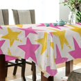 thumbnail image 5 of Yayeee Tablecloths 60" x 120" Rectangle Wrinkle Resistant Party Table Cover, Yellow Pink Stars, 5 of 8