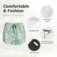 thumbnail image 6 of Picia Elephant and Flowers Pattern Women's 2 in 1 Athletic Running Shorts High Waisted Workout Casual Gym Sweat Shorts with Comfy Liner Zipper Pockets-X-Large, 6 of 9