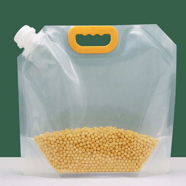 5PCS Transparent Food Storage Bags Moisture & Mold Resistant Sealed Storage Bags for Rice Flour Nuts Storage