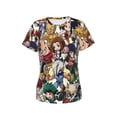 thumbnail image 5 of My Hero Academia Women's T Shirts Round Neck Short-Sleeve Soft T-Shirt Summer Casual Tee Tops 3D Printing Tee Shirt, 5 of 6