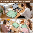 thumbnail image 7 of Haosy Accordion File Organizer Zipper Binder 500 Sheet 6-Tab Expanding File Folder Multi-Pocket 1.2 Inch 3 Ring Colorful Green Watercolor, 7 of 7