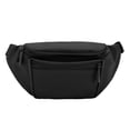 thumbnail image 4 of Riñonera, riñonera para viajes, caminar, correr, senderismo, ciclismo, fácil de llevar cualquier teléfono, cartera (negro), 4 of 5
