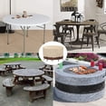 thumbnail image 5 of Round Patio Furniture Covers, 100% Waterproof Outdoor Table Chair Set Covers, Anti-Fading Cover for Outdoor Furniture Set, UV Resistant (Beige&brown, 84"DIAx28"H), 5 of 6