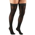 thumbnail image 1 of Truform Sheer Thigh High Stockings: 20 - 30 mmHg, Black, Small, 1 of 7