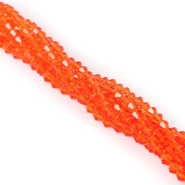 Cuentas de cristal de diamante cortadas de 4mm, cuentas de vidrio hechas a mano, cuentas sueltas, material, accesorios para el cabello