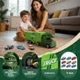 thumbnail image 2 of JoyStone Dinosaur Truck Transforming Playset for Kids Ages 3+, 14in Carrier Expands to 36in Single Track, with 9 Mini Cars & Racing Accessories, 2 of 8