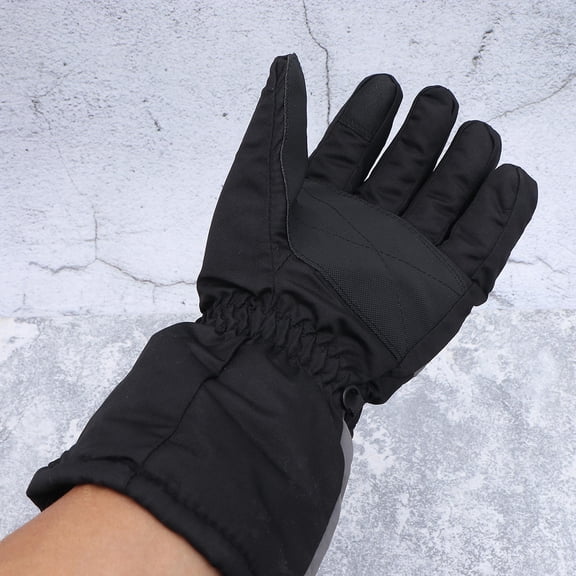 Luxshiny Winter Heated Gloves Black for Outdoor Use Rechargeable and Windproof