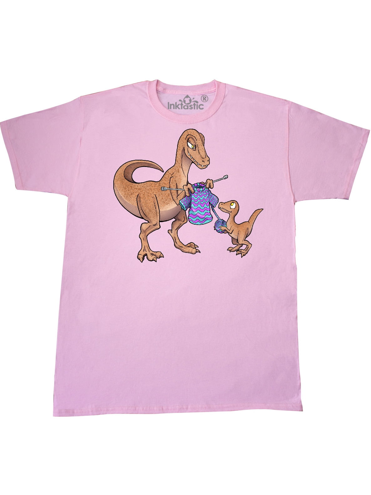 INKtastic Knitting Dinosaur Mom with Baby Dinosaur TShirt Walmart