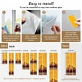 thumbnail image 6 of Bicycles Window Privacy Film, Farmhouse Vintage Vehicle Yellow Broken Walls Static Cling UV Sun Blocking Heat Control Window Tint Day and Night, Non-Adhesive One Way Privacy Cover 17.7''x78.7'', 6 of 7