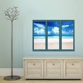 thumbnail image 3 of IDEA4WALL Wall Murals for Bedroom Fake Window Beach Blue Window Removable Wallpaper Peel and Stick Wall Stickers - 24x32 inches, 3 of 4