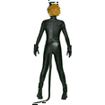 thumbnail image 4 of [Officially Licensed] Miraculous Cat Noir Costume Set Elastic Leather Jumpsuit for Halloween, XS, 4 of 8