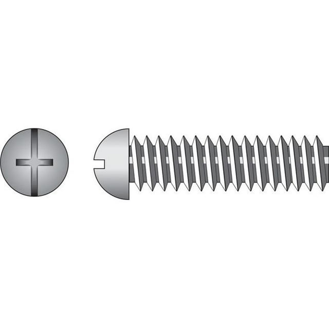 8-32 x 0,5 Po Hillman Combinaison Phillips & Vis à Tête Ronde Fendue Zinc