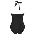 thumbnail image 5 of QHFBli Womens One Piece Swimsuits Floral Deep V Neck Cut Out Tummy Control Bathing Suit, 5 of 6