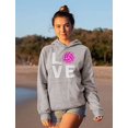 thumbnail image 4 of Tstars Womens Volleyball Hoodie - Love Volleyball Sweatshirt - Gift for Volleyball Lovers - Indoor & Beach Game Fan Apparel - Sport Enthusiast Birthday or Christmas Present, 4 of 6