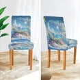 thumbnail image 3 of Yayeee 2 Pack Dining Chair Covers Stretch Parson Chairs Slipcovers Seat Protector, Crystal Ocean, 3 of 6