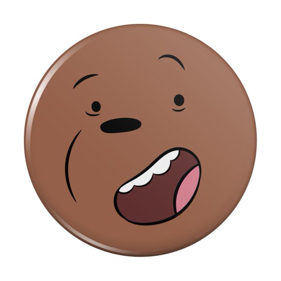 We Bare Bears Grizz Face Pinback Button Pin