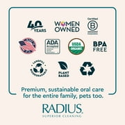 RADIUS Soft Bristle Organic Pet Toothbrush for Dogs and Cats