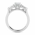 thumbnail image 3 of Best Jewel 2.02 Ct Emerald Cut Moissanite Ring - Elegant Three Stone Engagement Ring for Women - 14K White Gold Plated Ring - Timeless Jewelry Gift for Her - Celebrate Love with Style, 3 of 3