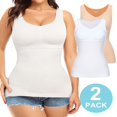thumbnail image 1 of PEACNNG Women Body Shaper Cami with Built in Bra Shapewear Tank Top Tummy Control Camisole Slimming Compression Undershirt, 1 of 8