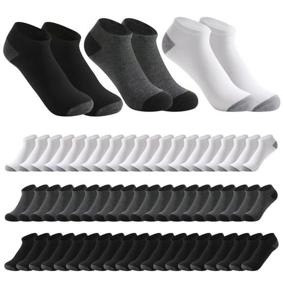Sophproton 150 Pairs Low Cut Ankle Socks Bulk No Show Socks for Men and Women Homeless Donation