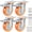 4 inch-Orange, variant on 4 inch Purple Heavy Duty Industrial Casters Set of 4 for Furniture Workbench Trolley