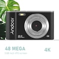 thumbnail image 7 of Andoer Digital Camera Portable 48MP 4K IPS Screen 2.88-inch 16X Zoom Auto Focus Self-Timer Anti-shaking Hand Strap Carry Pouch Built-in Battery Face Detection, 7 of 7