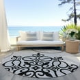 thumbnail image 6 of Addison Rugs Chantille Indoor/Outdoor Transitional Scrolls Gray Washable Round Rug, 8' x 8', 6 of 6