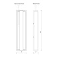 thumbnail image 2 of Kuzco Lighting Ew6824 Caspian 24" Tall Led Outdoor Wall Sconce - Black, 2 of 2
