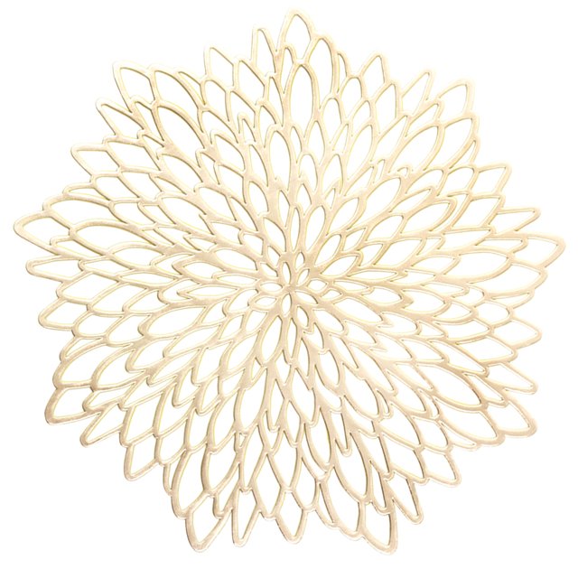 Moyic ¡Novedad de 2021! Posavasos con aislamiento hueco de PVC, alfombrillas para cuencos de mesa, decoración navideña para el hogar, mantel Mostrada Oro Moyic HA003859-02