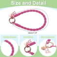 thumbnail image 2 of Cinta de cristal de silicona, 33 cm (13") con broche y oso para mujeres, tarjeta de identificación de teléfono (Rosa Rojo), 2 of 6