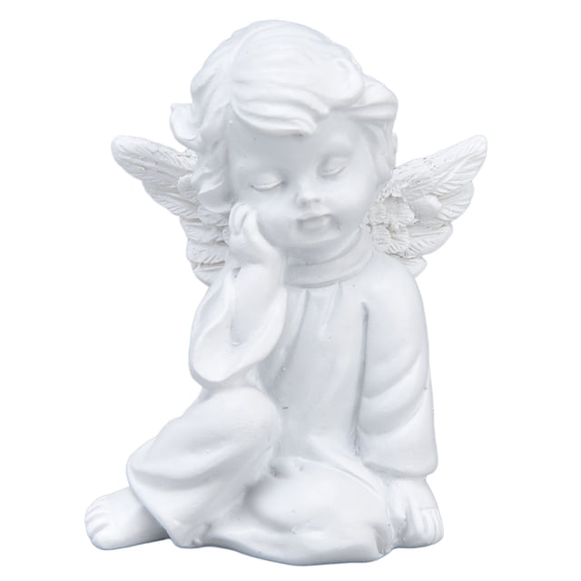 Decoración de querubín, estatua de querubín, estatuas de querubín de resina sintética para jardín, estatua de bebé, rendimiento probado