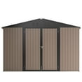thumbnail image 4 of Unbranded 10' x 10' Metal Storage Shed with Durable Steel Design & Lockable Doors, 79 in x 122 in x 118 in, Brown, 2 Pack, 4 of 9