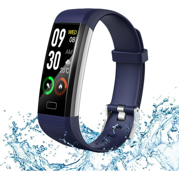 shiyou-Fitness Tracker with Heart Rate Monitor/Calories Counter/Pedometer, Activity Tracker Watch with Blood Pressure/Sleep Monitor, Smart Tracker Watch with Ip68 Waterproof for Women Men (Blue)