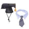 thumbnail image 2 of Miangastore 1Set Black Cloth Dog Graduation Hat for Photo Prop and Graduation Celebration 11.8x2.2x0.2in, 2 of 9