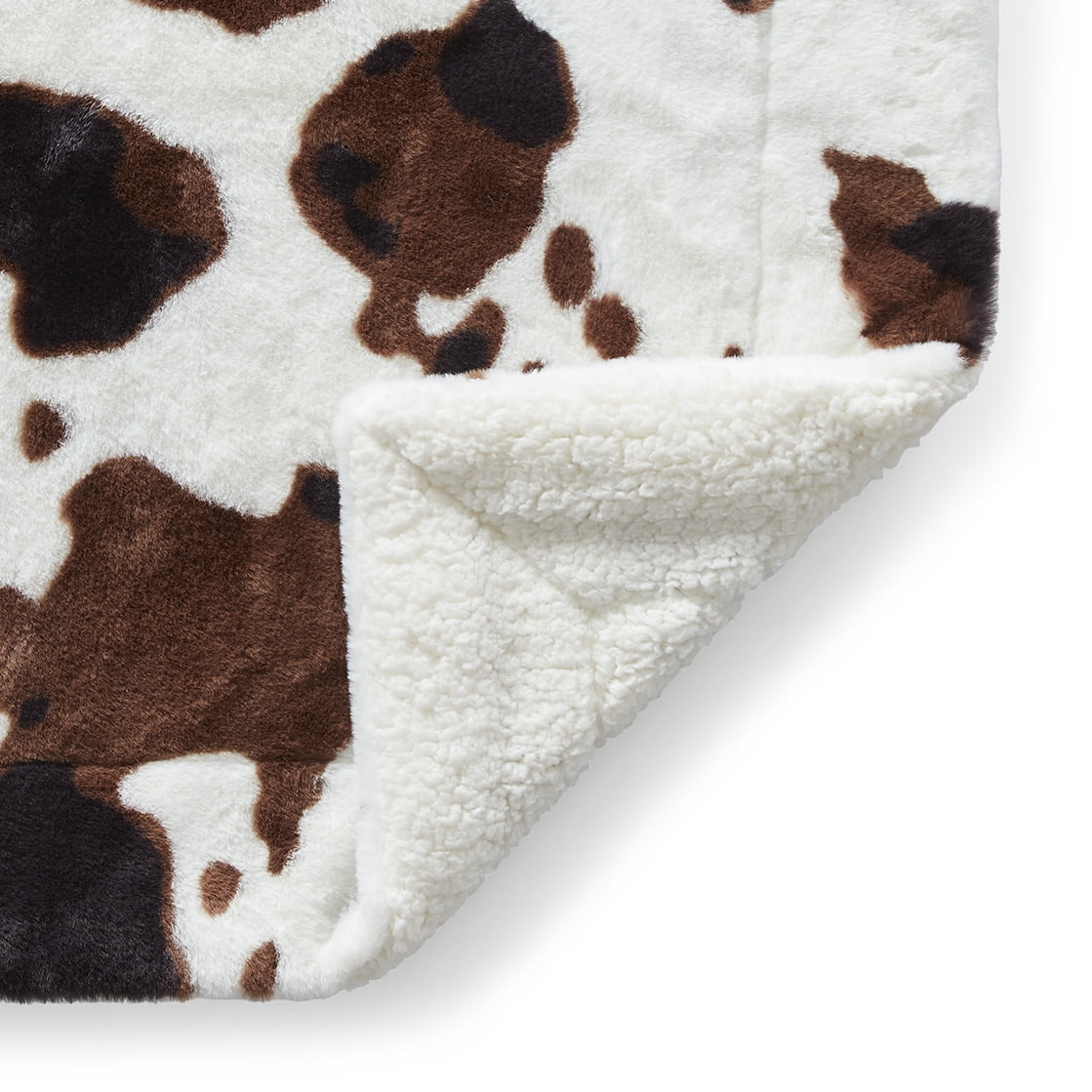 Cedar creek faux fur cow throw blanket sale