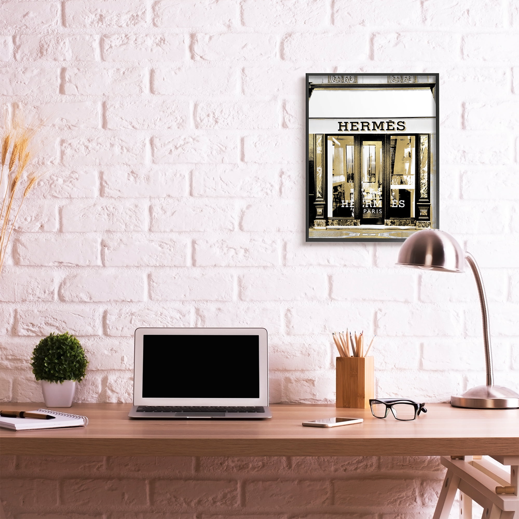Stupell Industries Classic Fashion Storefront Glam European Architecture Beauty & Fashion Painting Black Framed Art Print Wall Art, 24 x 30