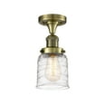 thumbnail image 5 of Innovations Lighting  Bell - 1 Light 5" Semi-Flush Mount Deco Swirl/Brushed Satin Nickel, 5 of 5