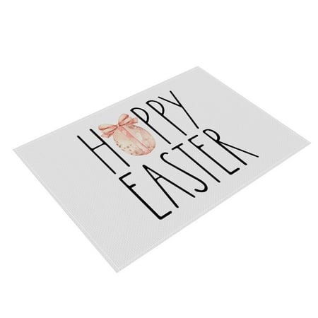

qazqa happy easter peeps placemats truck hop bunny table mats seasonal spring washable place mats table decoration for easter bunny holiday farmhouse gathering party dinner table dec