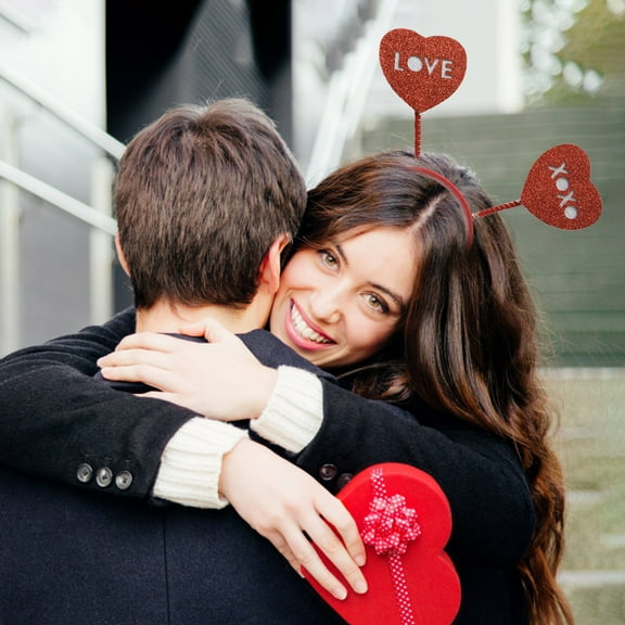 Valentine Sequin Heart Headband Party Festival Elegant European Style Headwear For Women And Adults