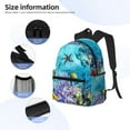 thumbnail image 3 of Yield Corals and Tropical Fish Print Backpack for Women Men, Lightweight Casual Travel Daypack, Classic Basic College Backpack, Middle School Bag, 3 of 5