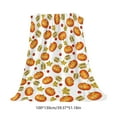 thumbnail image 3 of Halloween Thanksgiving Pumpkin Print Blanket 39.3x51.18in Lightweight Flannel Throw for Sofa Bed Seasonal Decor, 3 of 6