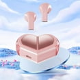 thumbnail image 3 of Wireless Earbuds Rotatable Heart-Shaped Bluetooth 5.3 Earphones Transformation Valentine's Day Gift with Charging Case Stereo Sound Foldable Design for Sports Running and Daily Use H, 3 of 7