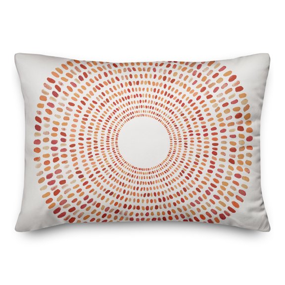 Creative Products Round Orange Dashes 14x20 Indoor / Outdoor Pillow