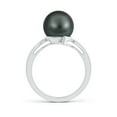 thumbnail image 2 of Angara Solitaire Tahitian Cultured Pearl Bypass Ring in 925 Sterling Silver for Women | June Birthstone Jewelry for Her, 2 of 8