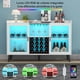thumbnail image 5 of Zocalo Armario de Bar de vinos, gabinete de café para el hogar con Estante para Vino y Soporte para Vidrio, aparador de Cocina con Estante de Almacenamiento, gabinete de Licor (Blanco), 5 of 9