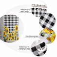 thumbnail image 6 of Shower Curtain Sunflower Bathroom Curtains with Hooks, Waterproof Fabric Floral Black Buffalo Plaid Bath Shower Curtains Set for Bathroom Bathtubs Decor 72x72 Inch, 6 of 8