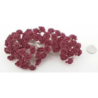144 Silk Mini Wrap Roses Wedding Shower Flower Picks - Pink