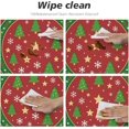 thumbnail image 4 of Red Green Christmas Tree Snowflake Round Tablecloth Farmhouse Table Cover with Elastic Edge Washable Fitted Table Cloth for Kitchen Patry Outdoor Decor Fits 40"-44", Small, 4 of 4