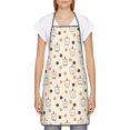 thumbnail image 2 of Naloa 1Pack Adjustable Bib Apron Waterdrop Resistant Cooking Kitchen Aprons for Women Men Chef, Milk Tea Print, 2 of 5